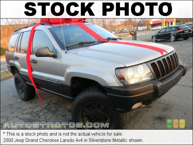 Stock photo for this 2000 Jeep Grand Cherokee Laredo 4x4 4.0 Liter OHV 12-Valve Inline 6 Cylinder 4 Speed Automatic
